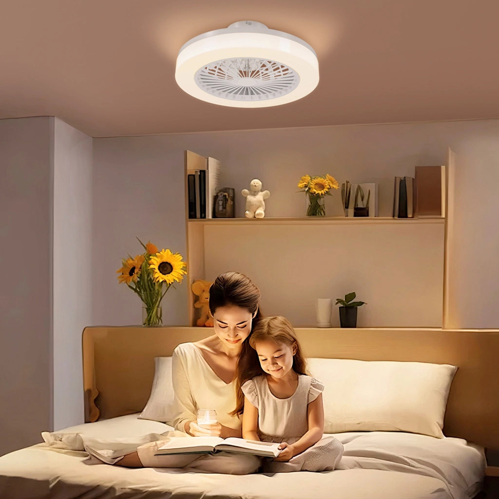 Ventilatore da soffitto con luce LED ¨C Xylo ¨C 6 velocit¨¤, telecomando, bianco