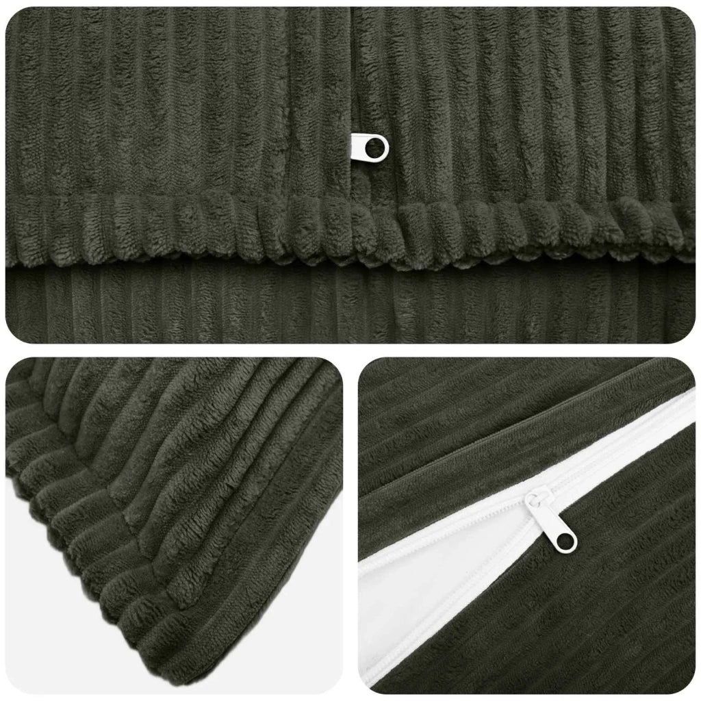 Federa 6 pz HOUTEN Antracite 50 x 75 cm corduroy 919816