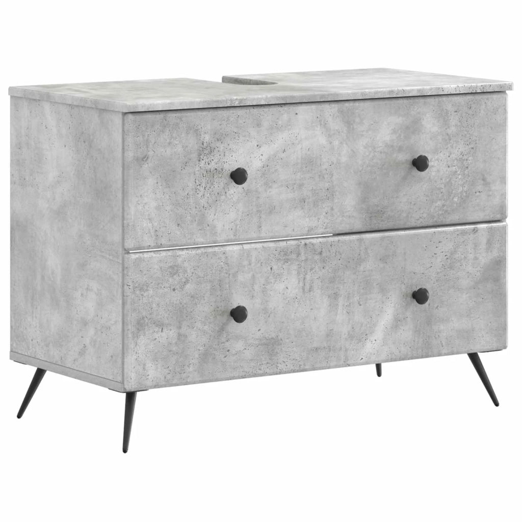 Set di Armadi da Bagno da 2 Pezzi BREDA Grigio Cemento 3417723