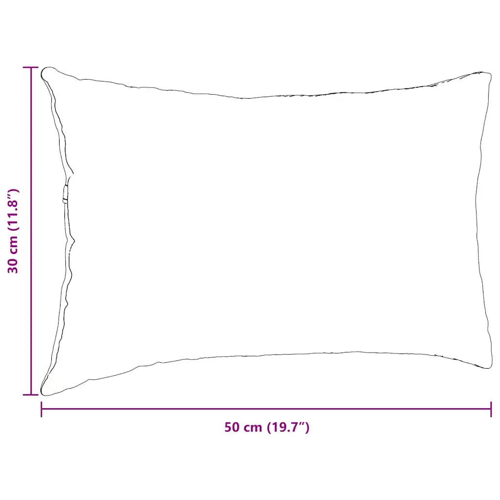 Cuscini da Divano 2 pz | Cuscini per sedie Nero 50 x 30 cm Tessuto in Cords