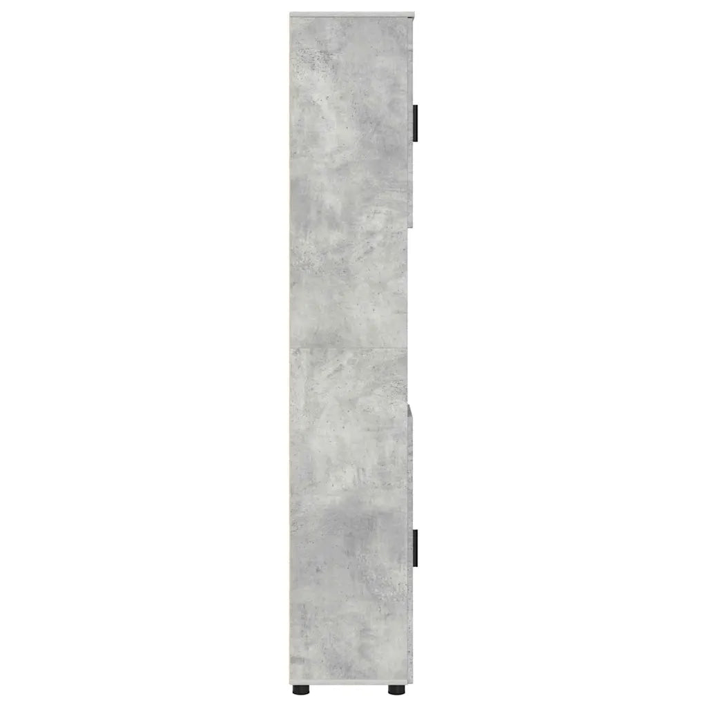 Mobile da Bagno con porta Grigio cemento 30 x 35 x 192 cm