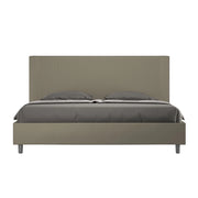 BS COM Letto matrimoniale king size contenitore imbottito 180x210 similpelle cappuccino