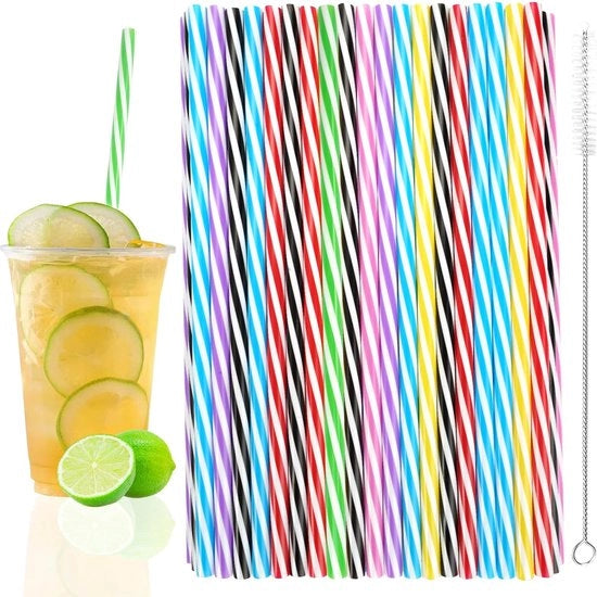 Set di bicchieri per smoothie in plastica riciclabile - 100 pezzi