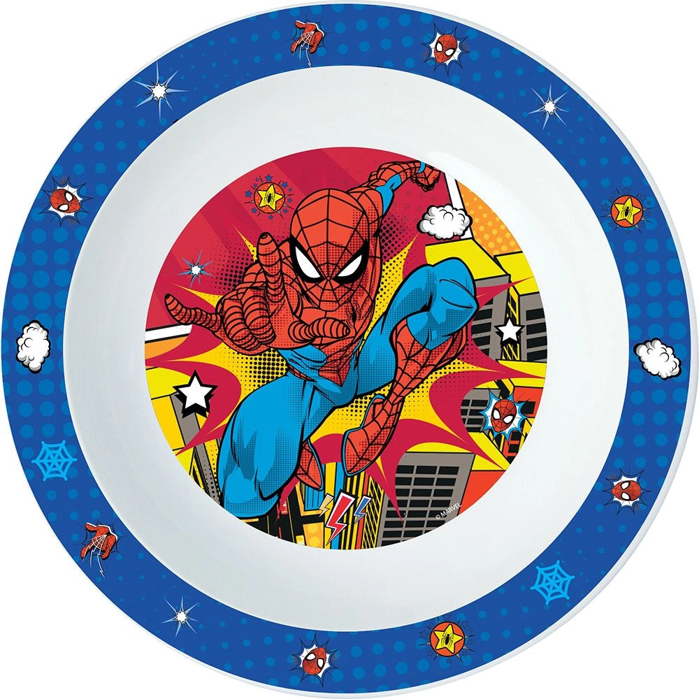 Piatto Fondo Originale Disney Spiderman in plastica rigida per bambini