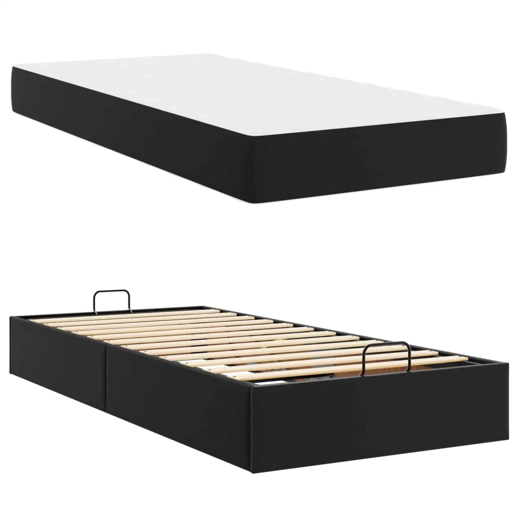 Struttura letto con materasso Altro 2 pcs Nero PVC 3399409