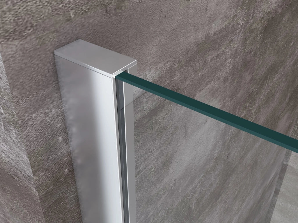 Parete doccia 8 MM Walk in Reversibile Altezza 200 CM 120 regolabile 118-120