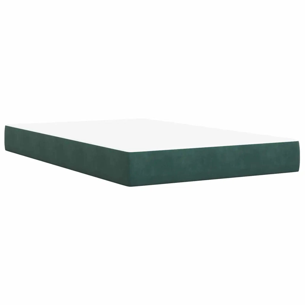 Letto con Box Spring, Materasso e LED Verde Scuro 120 x 190 cm 3452141