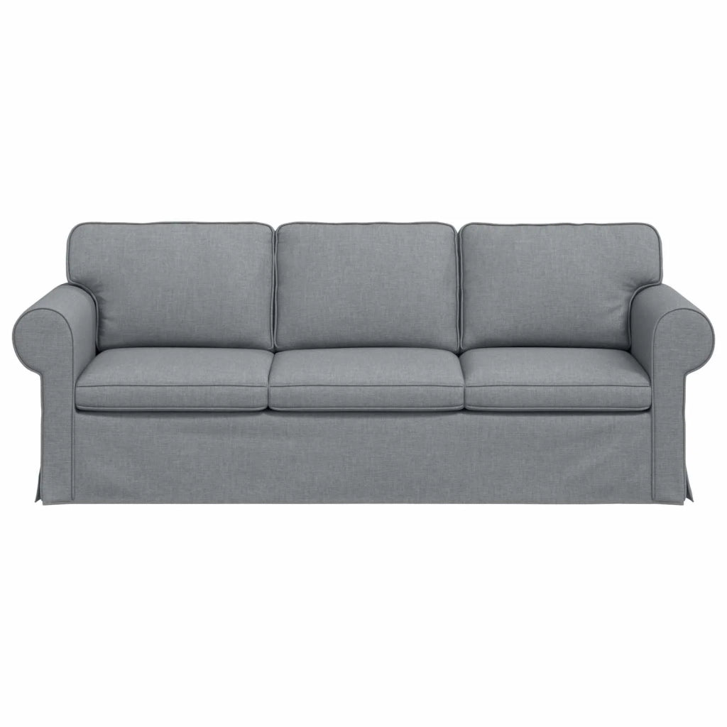 Divano Grigio chiaro 215 x 82 x 80 cm Tessuto 42024313