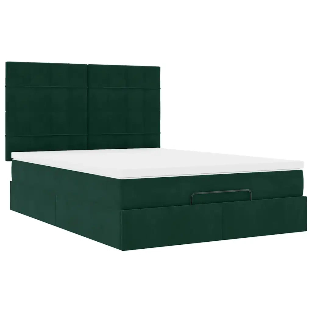 Struttura Letto Pouf con Materassi 140x200 cm in Velluto 3314327