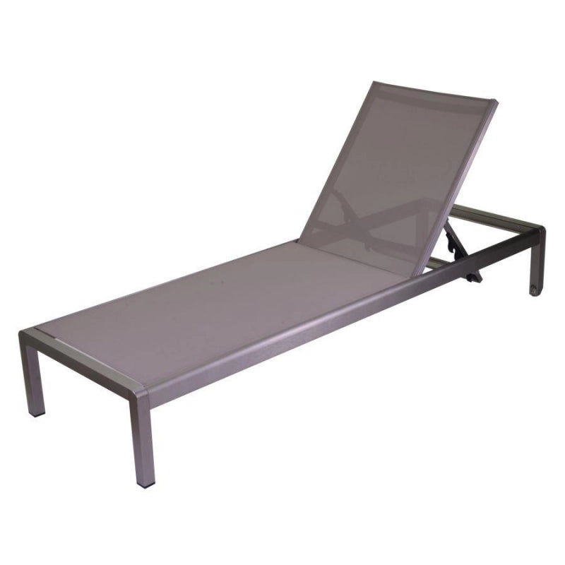 Lettino alluminio anodizzato seattle cm 197x64h30