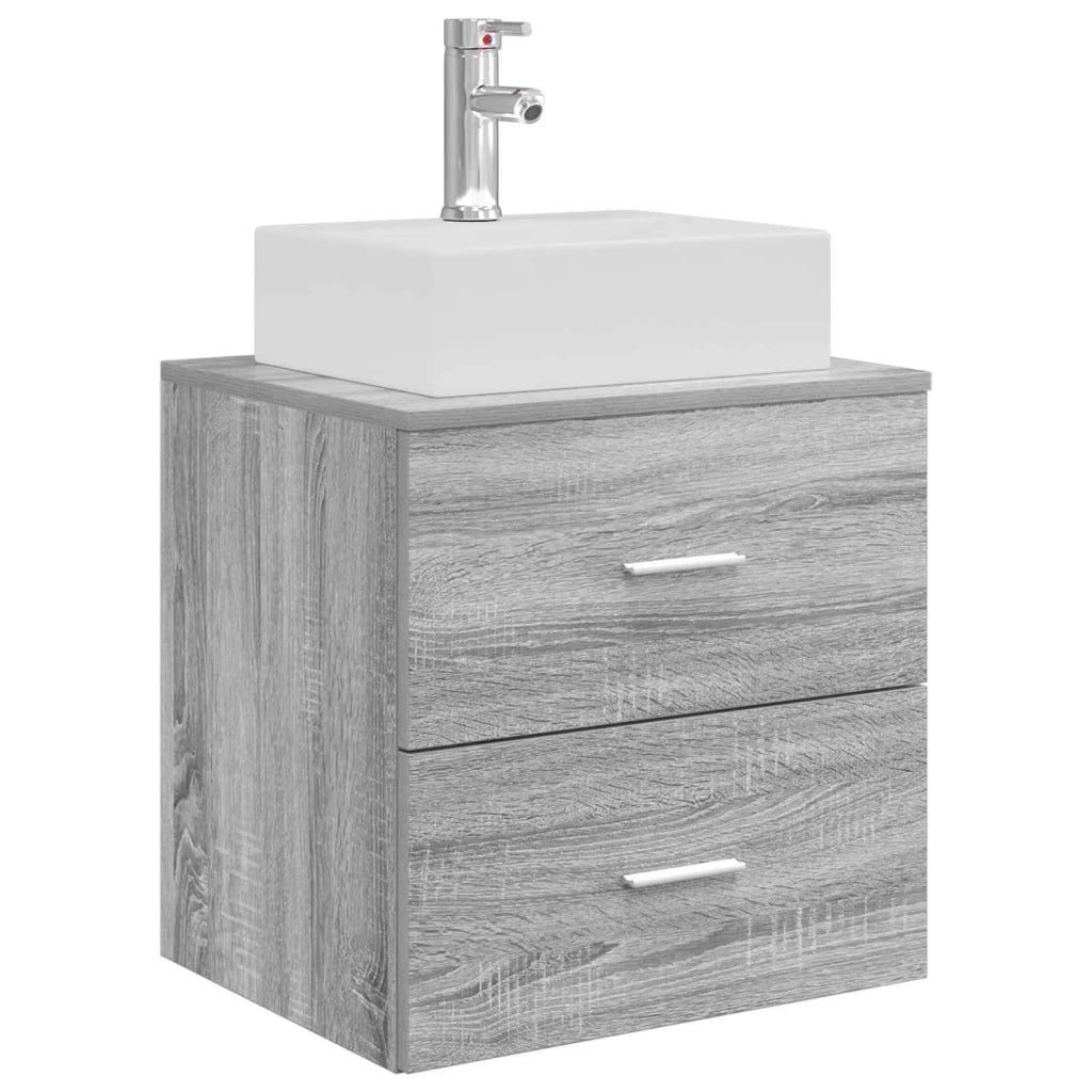 Mobile Lavabo da Parete Sonoma grigio 49,5 x 41 x 62,5 cm 890283