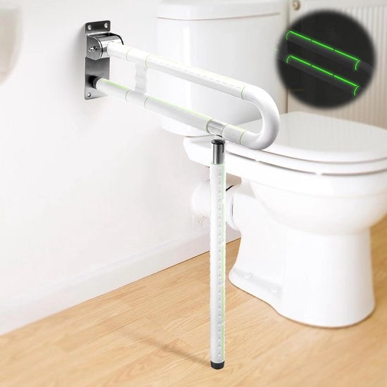 Beugolo per WC - Antiscivolo, Ripiegabile, In Acciaio Inossidabile - Bianco