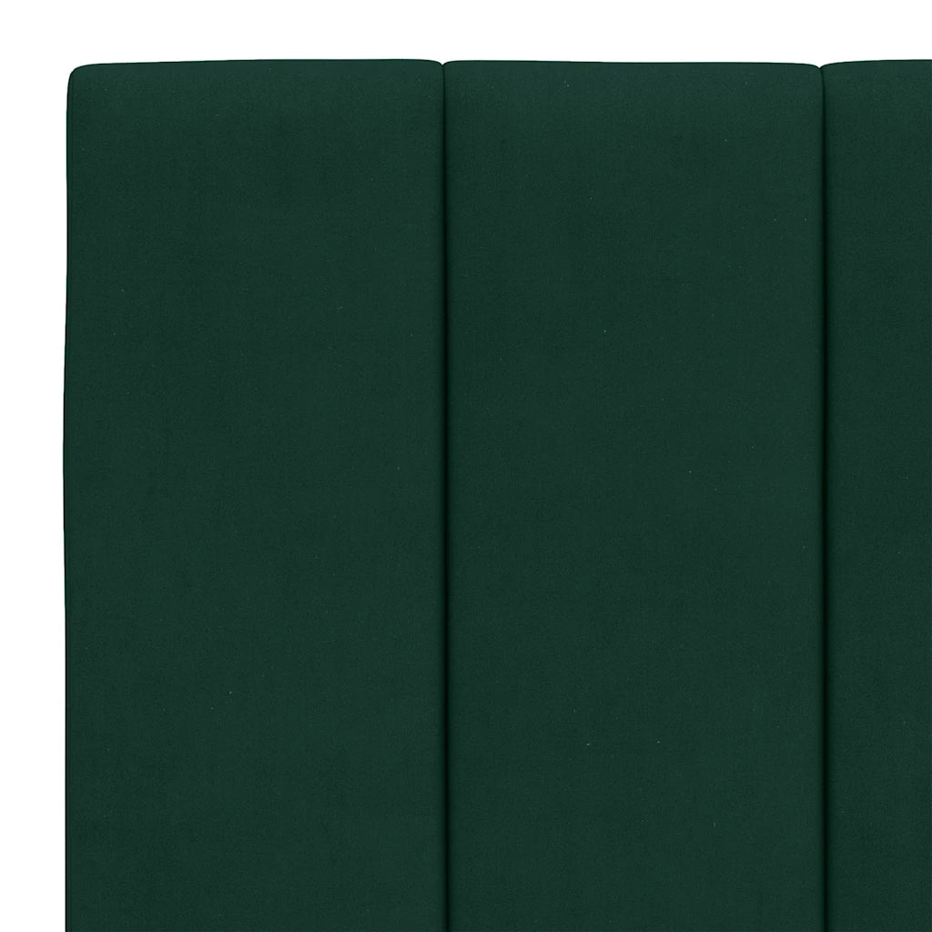 Letto con Materasso Hanko Verde Scuro 140x200 cm in Velluto 3208601