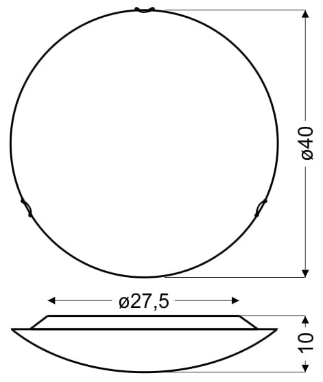 Plafoniera LED Candellux Monza bianca 40cm 16W 3000K