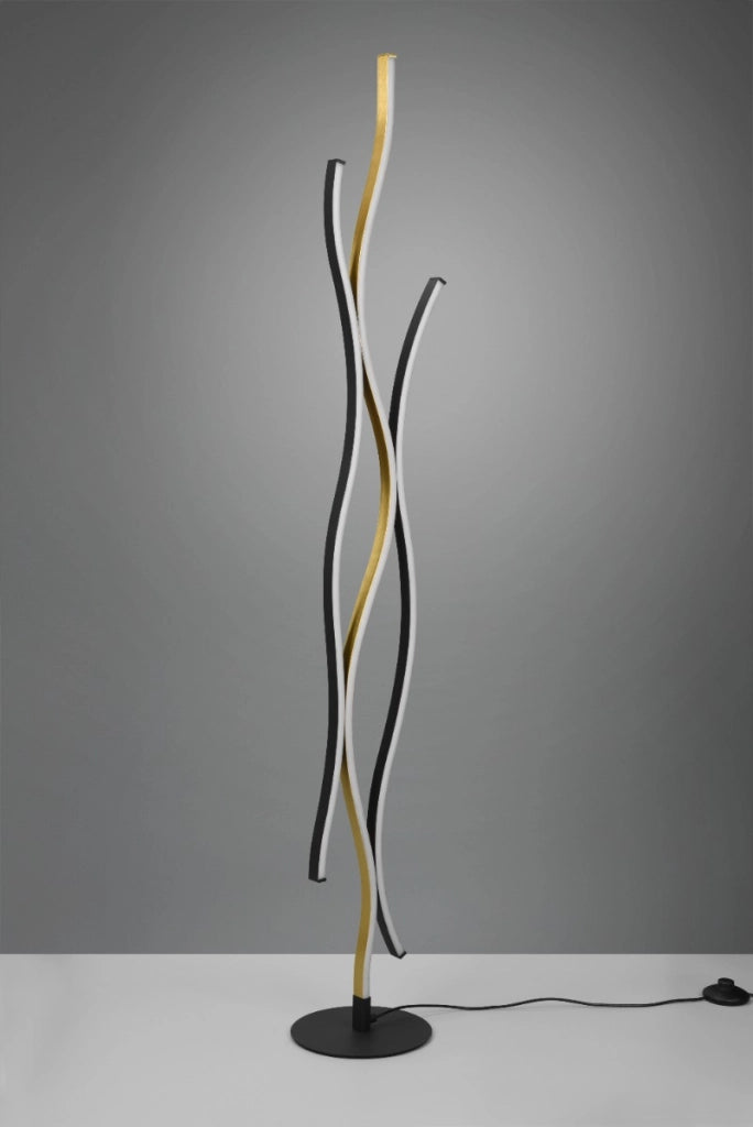 Lampada da terra LED Trio Blaze oro 28W CCT dimmer