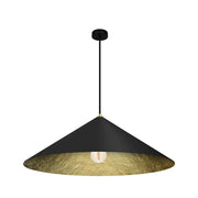 Lampada a sospensione nera oro Ø70 E27 Fuji Milagro