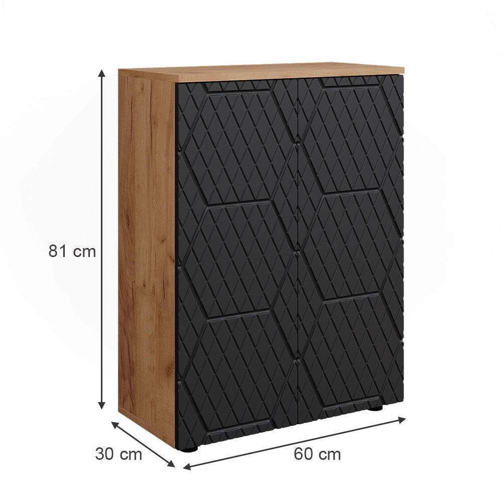 Vicco Mobile midi Antracite con struttura a nido d'ape 60 x 81 cm