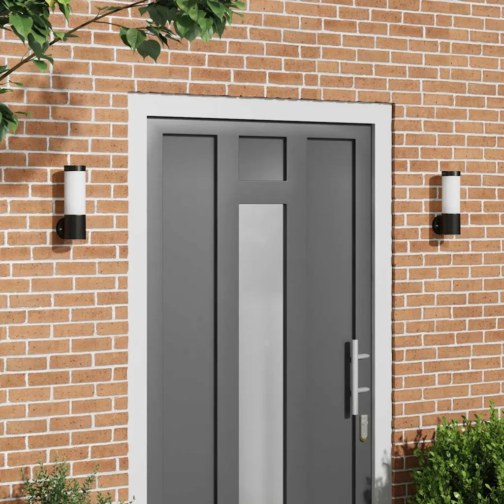 Lampada da Parete Esterna 2 pcs Nero 12 x 8,5 x 27 cm 4005936