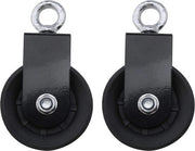Blocchi di Rotazione a Giroscopio - 2x 90mm - Con Montaggio Flessibile - Rotazione 360 Gradi - Ruota di Trazione - Per Apparecchiature di Palestra DIY per l'Uso in Casa.
