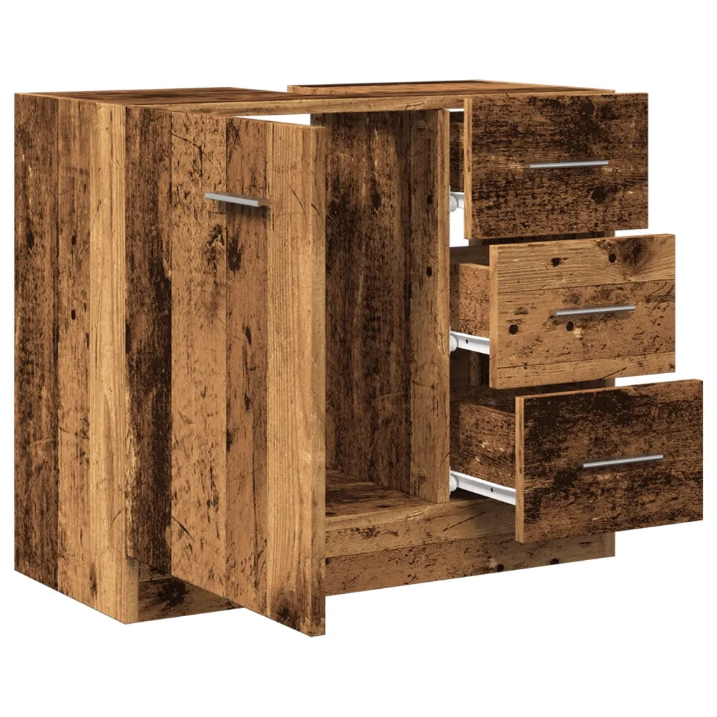 Mobile Sottolavabo Legno Vecchio 63x30x54 cm in Truciolato 858323