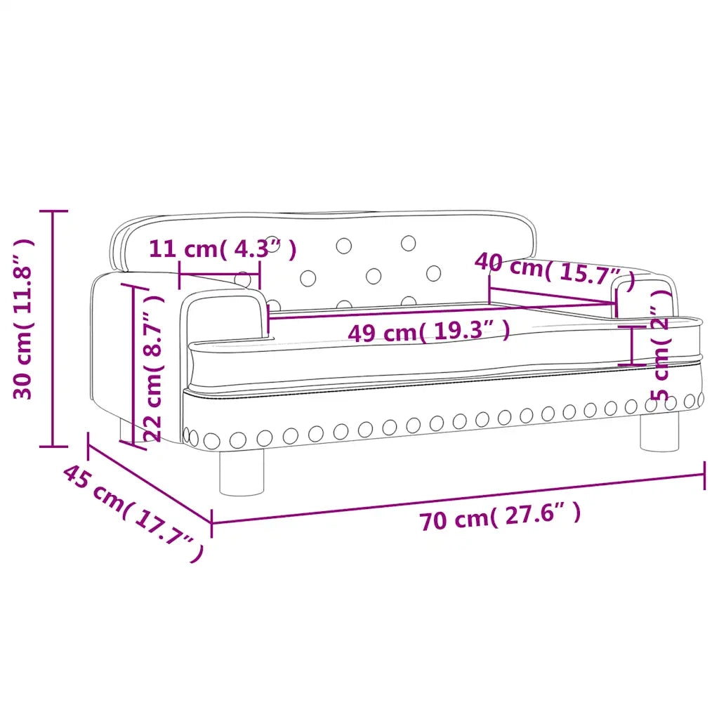 Divano per Bambini-Sofa-Divanetto Marrone 70x45x30 cm in Similpelle 295281