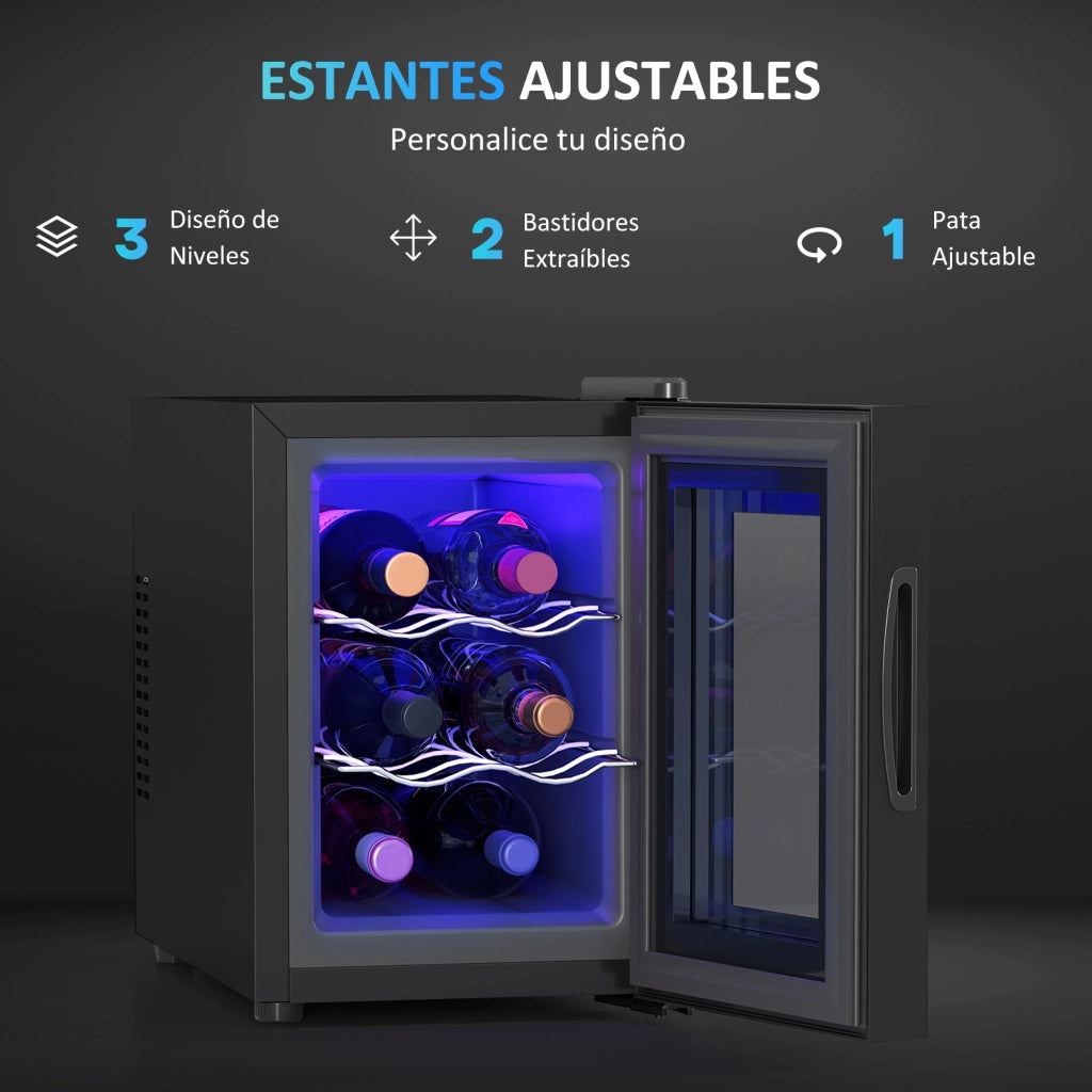 Cantinetta Vinos 6 Bottiglie 17L ¨C Minimal ¨C Nero