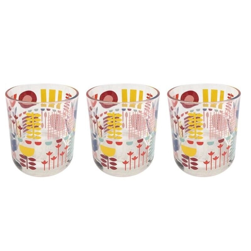 MAURY'S NORDIC BICCHIERI PER ACQUA 3 PZ FANTASIA MULTICOLOR