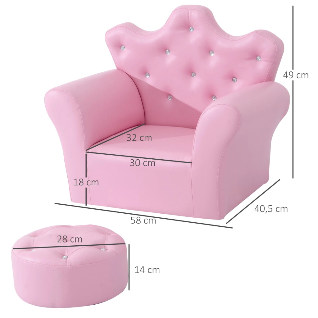 Divano 2 posti con pouf ¨C Minimal ¨C rosa