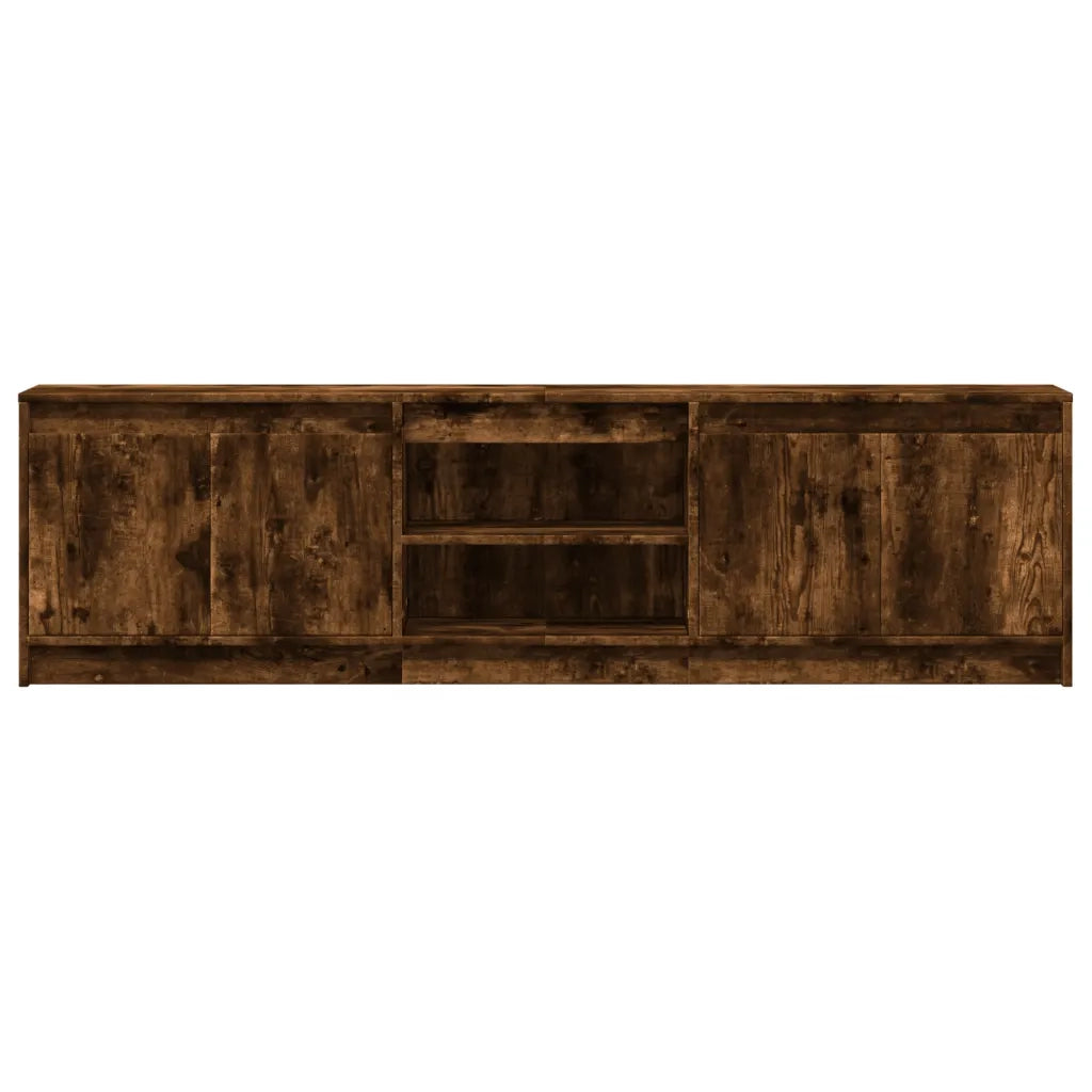Mobile Porta TV con LED-Mobile per TV-Credenza TV Rovere Fumo 180x34x50cm in Truciolato 567547