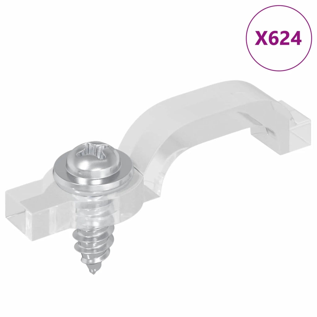 Clip per Striscia LED 12 pcs Trasparente 23,8 x 7,3 x 4,3 mm 864927