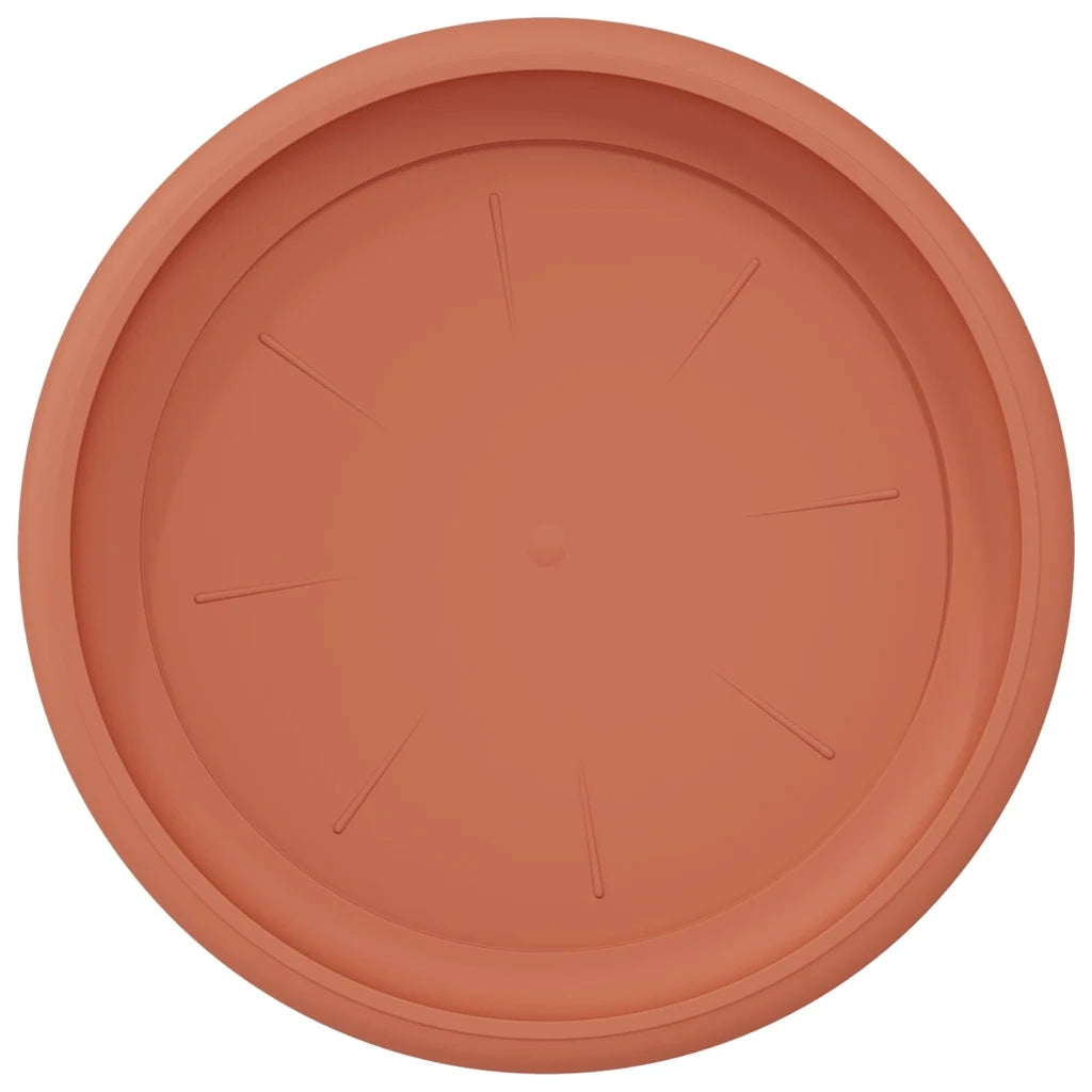 Vassoio Rotondo per Fiori 6 pcs Rosso Mattone Ø 21,5 x 2,5 cm 42020303
