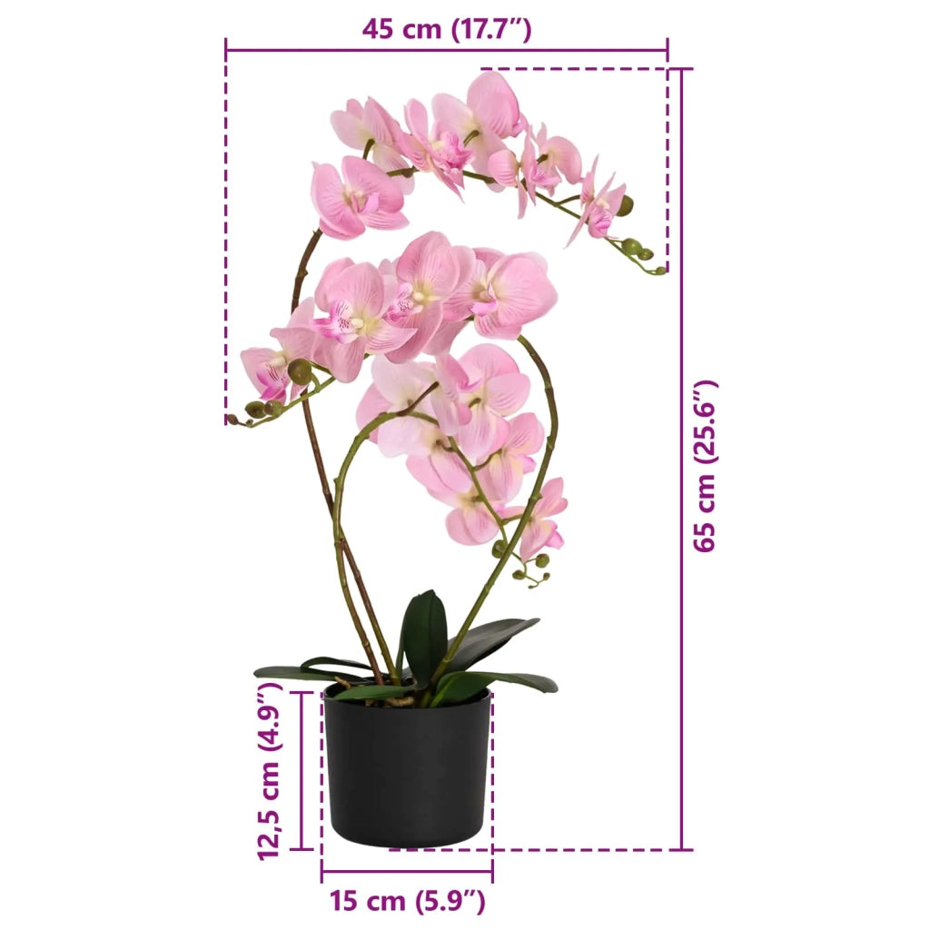 Pianta di Orchidea Artificiale con Vaso Rosa 45 x 15 x 65 cm CFW3656301