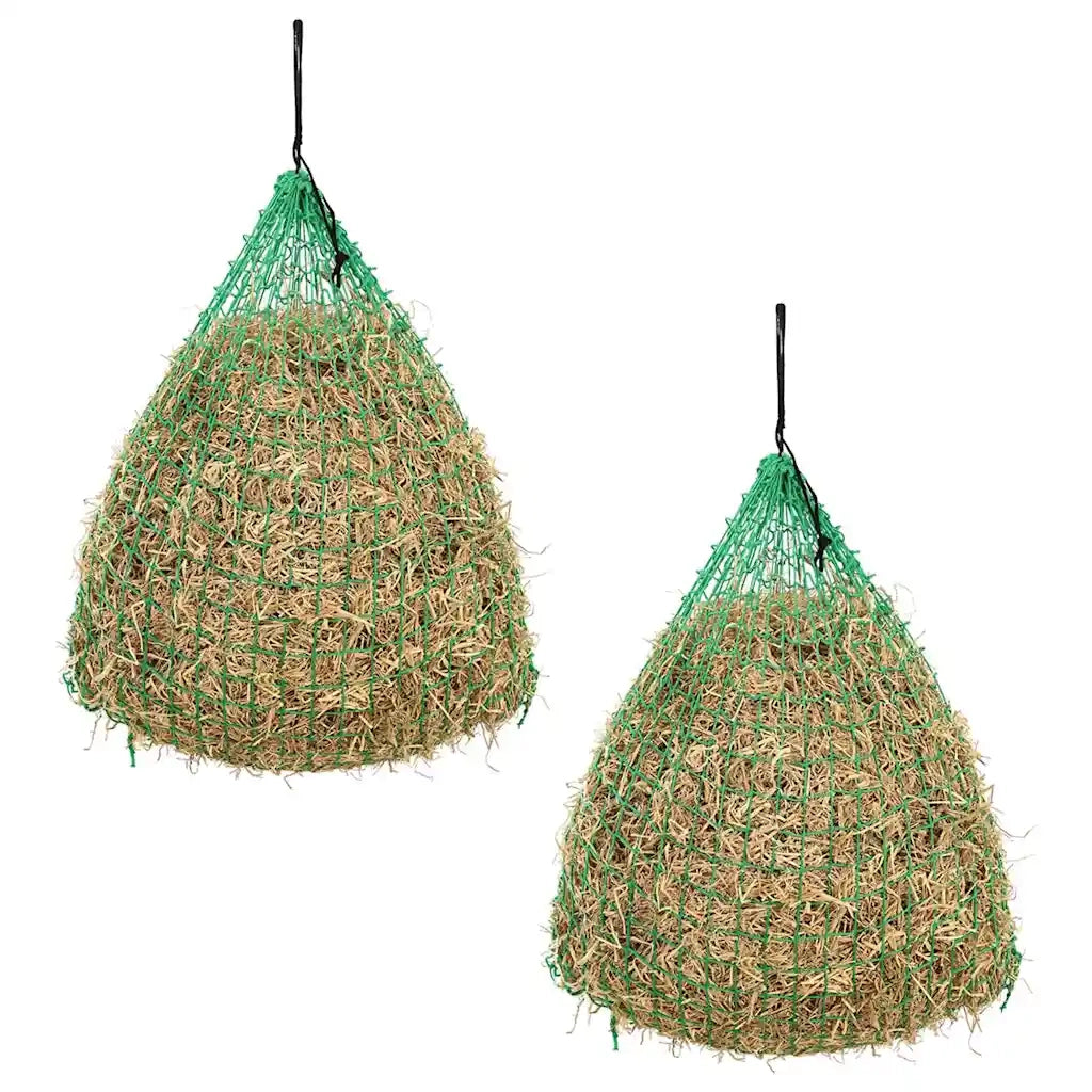 Set 2 pz Reti per Fieno Rotonde 0,75x0,5 m PP