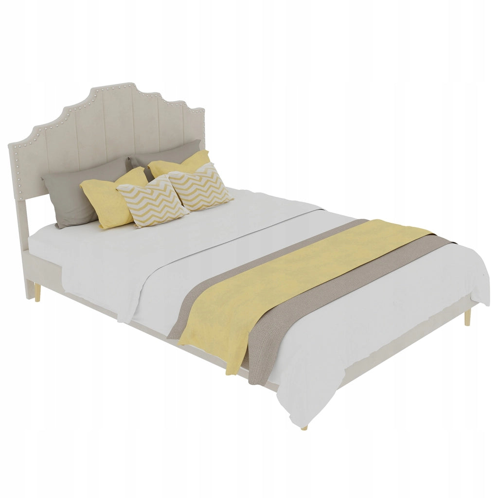 Letto imbottito 140x200 beige - Xylo