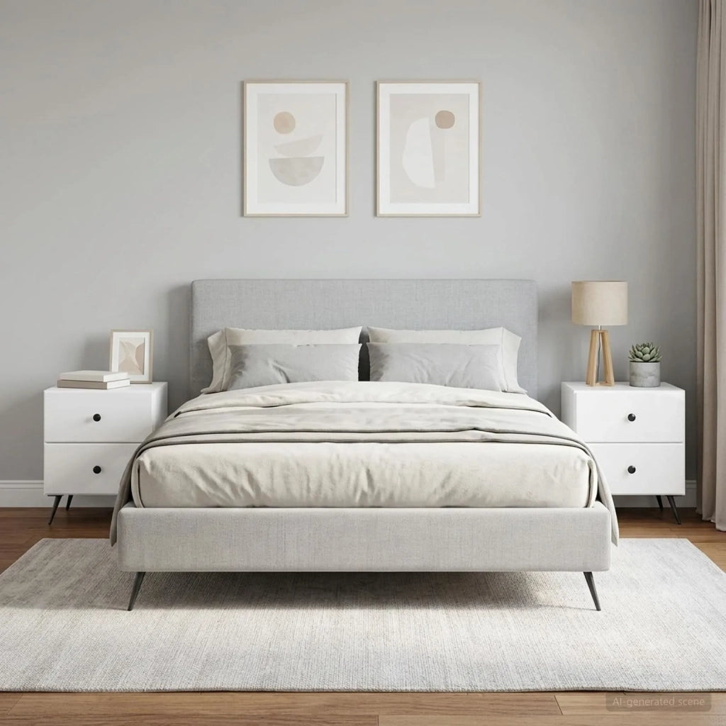 Armadio da Notte 2 pcs Bianco Lucido 43 x 34,5 x 47,5 cm 895454