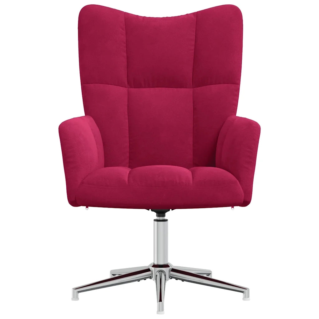Sedia Relax Rosso Vino in Velluto 328122