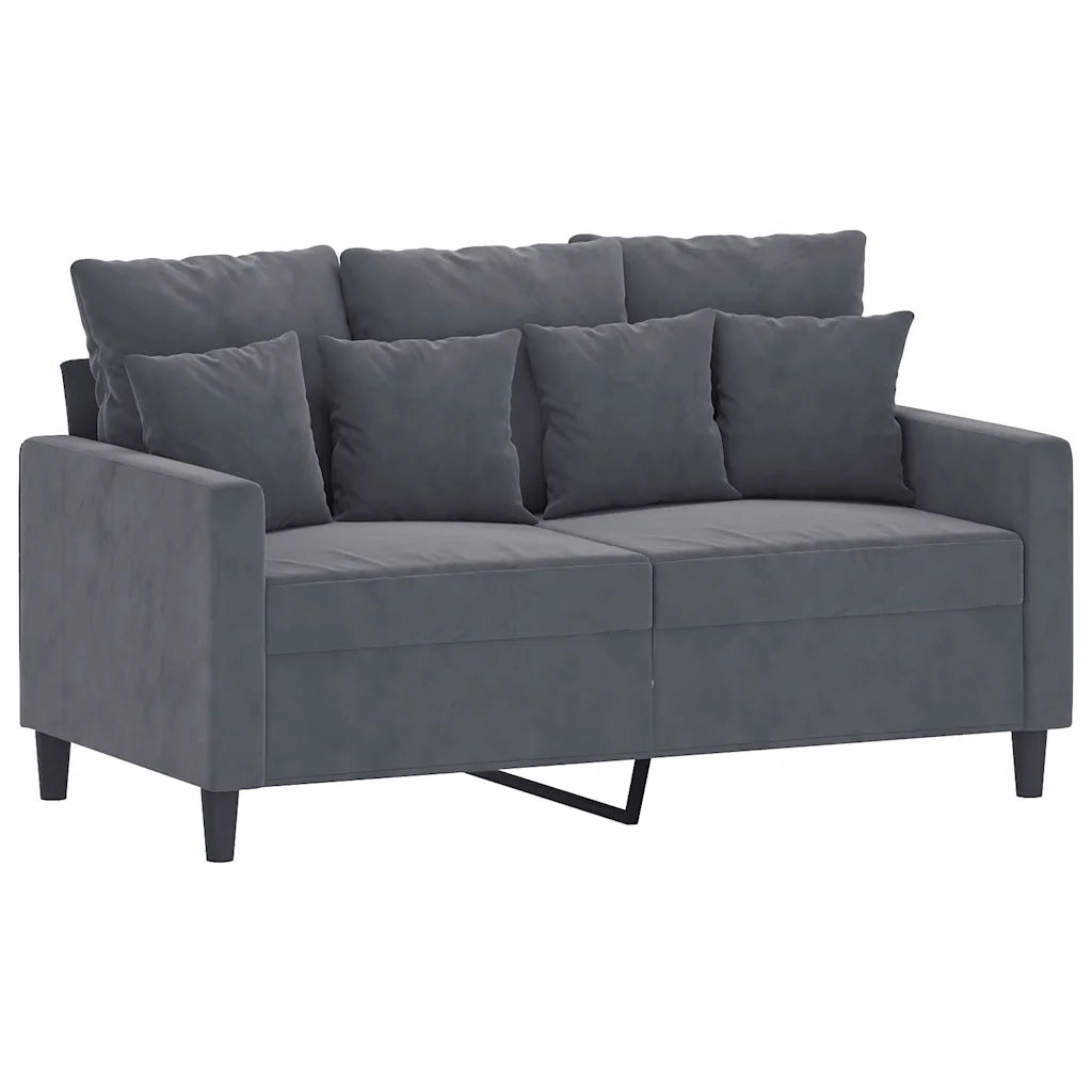 Divano a 2 Posti-Sofa 2 Posti grigio scuro 120 cm in Velluto 486303