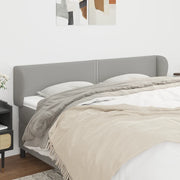 Testiera ad Orecchio-Testata con Orecchie Grigio Chiaro 183x23x78/88 cm in Tessuto 613192