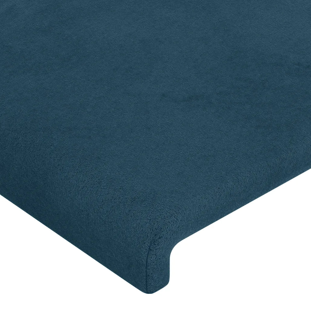 Testiera Blu Scuro 180x5x118/128 cm Velluto 3116116