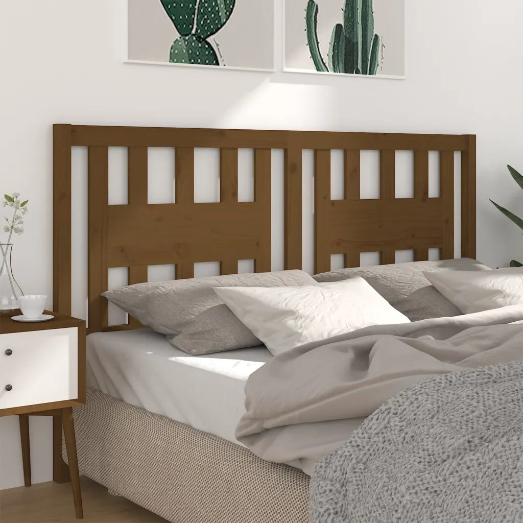 Testiera per Letto ambra 126x4x100 cm in Legno di Pino 818663