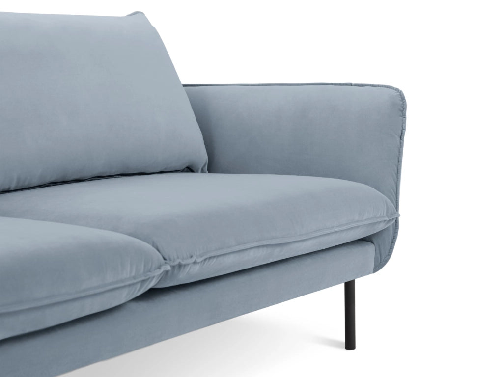 Cosmopolitan Design - Divano "Vienna" 2 posti in velluto azzurro 