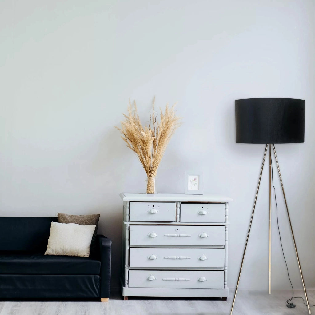 Lampada da terra treppiede oro/nero 155cm E27 INGA Zuma Line