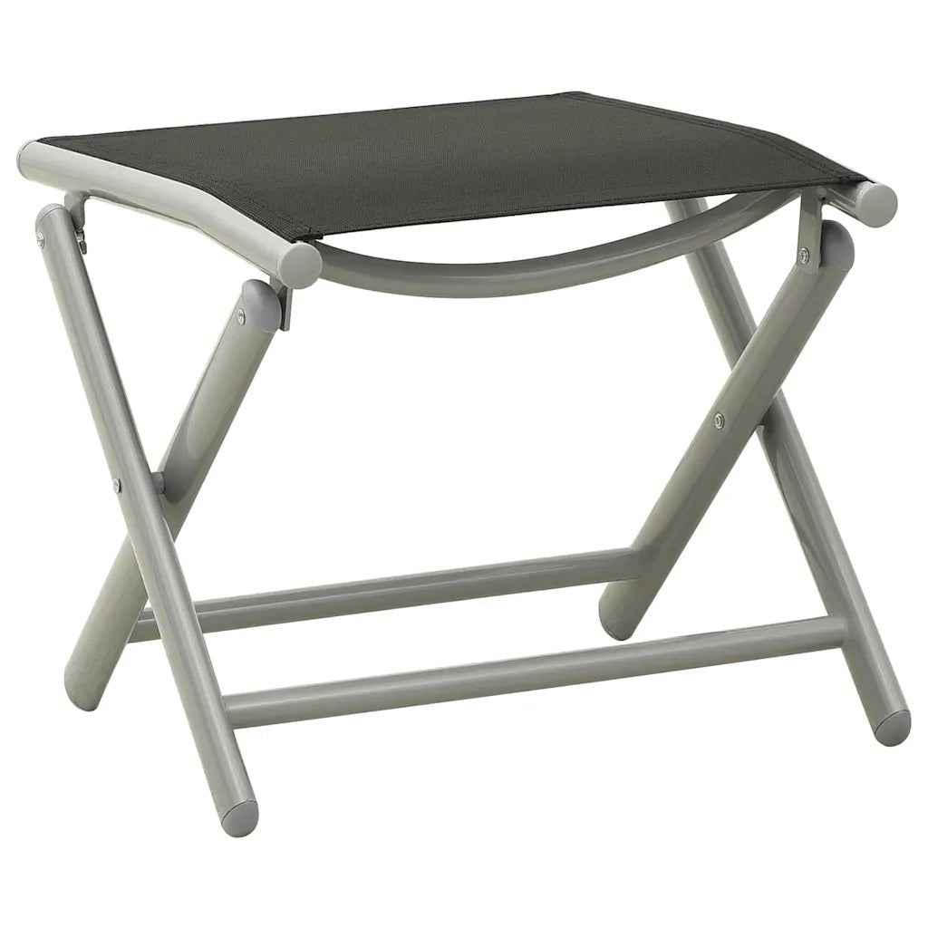 Set per Divani da Giardino 9 pz Nero e Argento 3070644