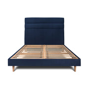Letto 150x190 cm con testiera in linea - Tessuto velluto