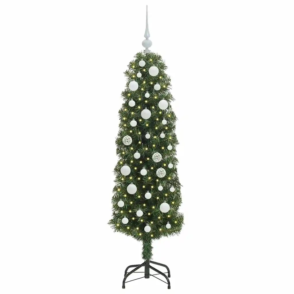 Albero di Natale artificiale con 150 LED Verde 150 cm 3394933