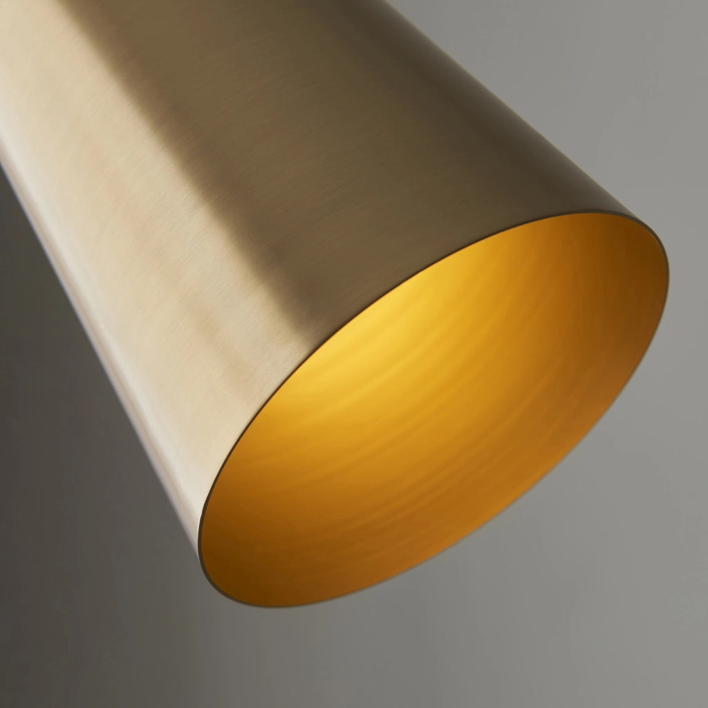 Lampada da terra industriale ottone antico E27 Endon