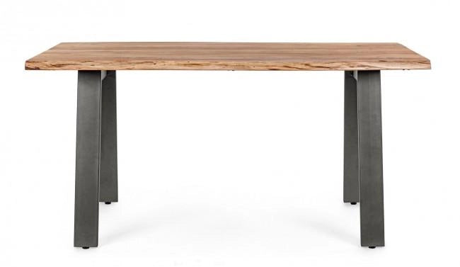 Tavolo da Giardino 160x90x76 cm in Acciaio e Legno