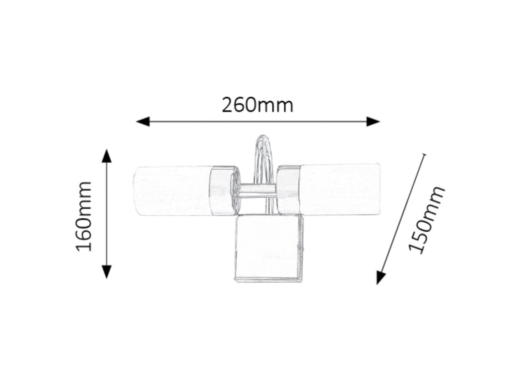 Applique bagno specchio LED 2x4W bronzo Betty Rabalux