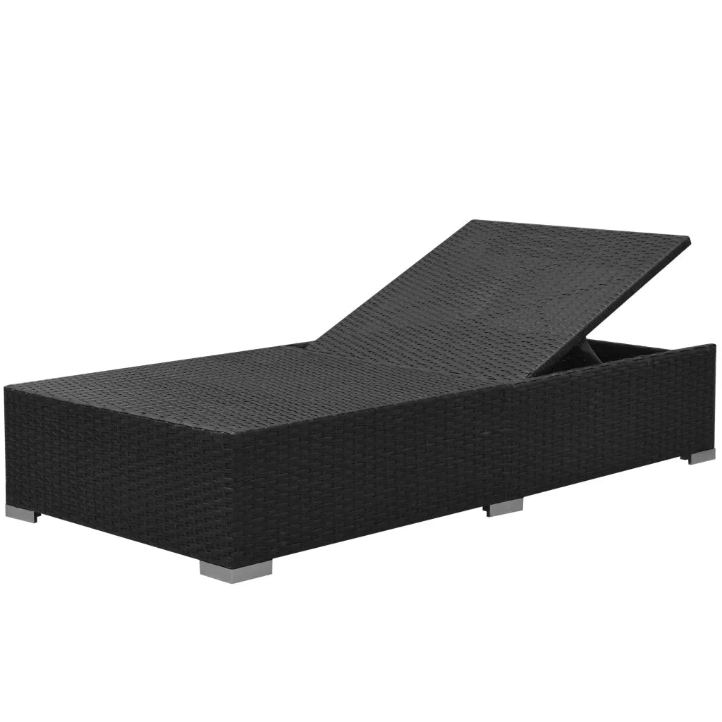 Set Divani da Giardino 3 pz | Set Salotto da Giardino con Cuscini in Polyrattan Nero