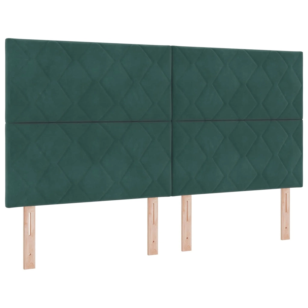 Letto Ottomano con Materasso e LED Verde Scuro 180 x 200 cm 3458517